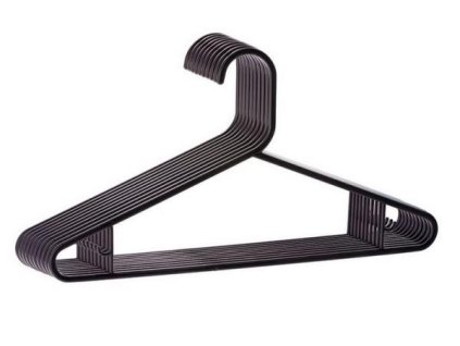 DuraHome Šatní ramínko  černý LOOK, 10 ks