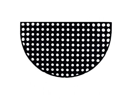 DuraHome Rohož guma DOMINO 45 x 75 x 2,2 cm, půlkruh