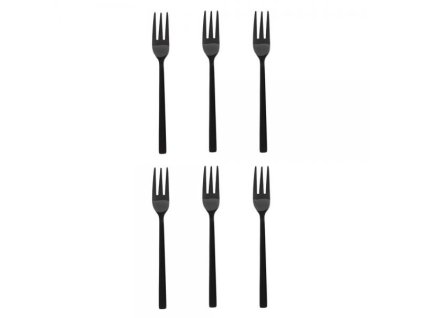 DuraHome Dezertní vidlička PIANO, 6ks,  černá