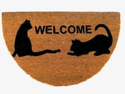 DuraHome Rohož PVC & kokos 45x75, Welcome Cats