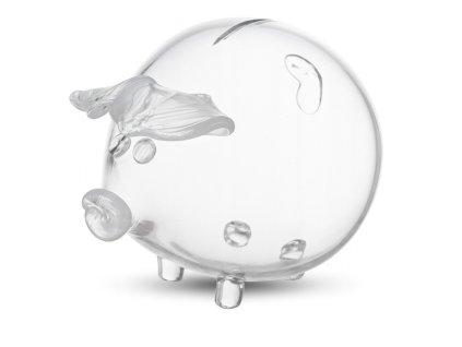DuraHome Pokladnička prasátko, sklo 18cm