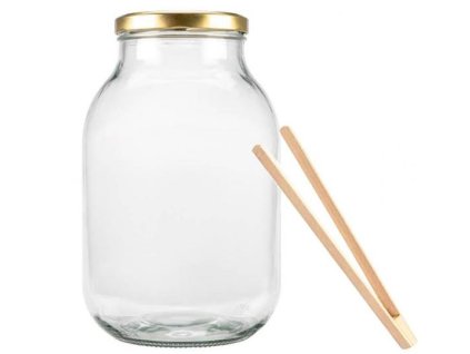 DuraHome Sklenice 3L, pr.100 s víčkem + kleště