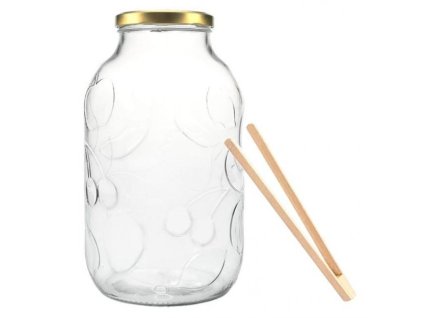 DuraHome Sklenice 5L ovoce, pr.100 s víčkem + kleště