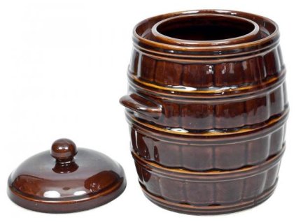 DuraHome Keramický soudek s poklicí, 8l