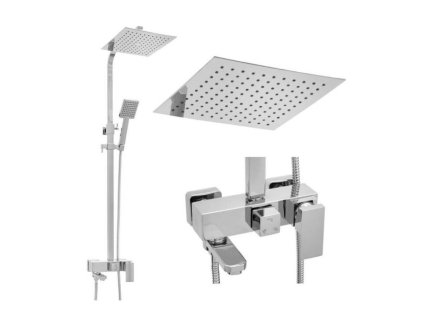 DuraHome Panel sprchový, hlavice dešťová, ZION 145185, chrom