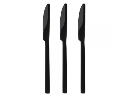 DuraHome Jídelní nůž PIANO, 3ks černý