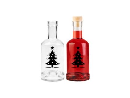 DuraHome Láhev Gin, 250 ml, stromeček, černá