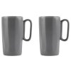 Vialli Design Sada 2 keramických hrnků, 330 ml, šedé, FUORI 30077