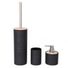 DuraHome Sada koupelnová WC štětka, kelímek, dávkovač mýdla.  Daisen 58895, černá