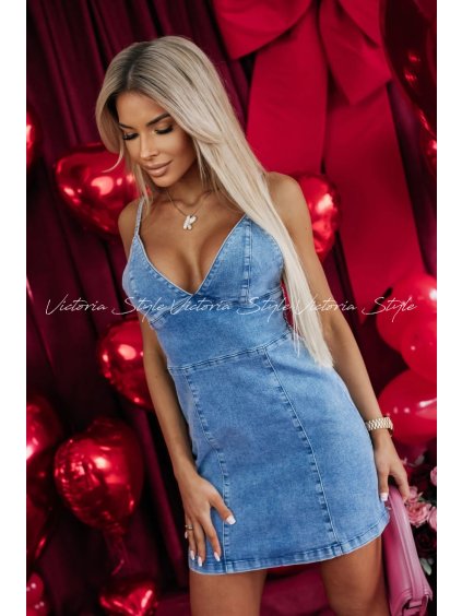 Džinové šaty Kayla