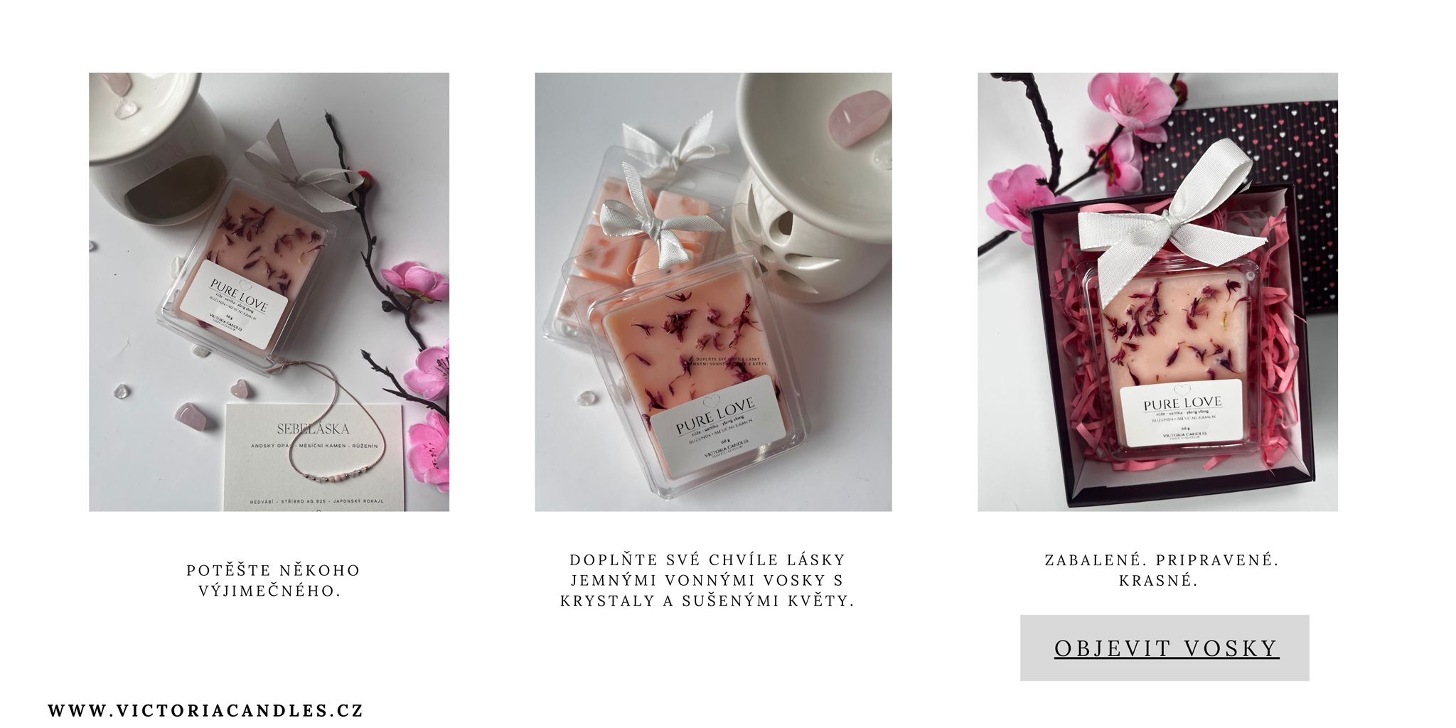 Přírodní vonné vosky na Valentýna