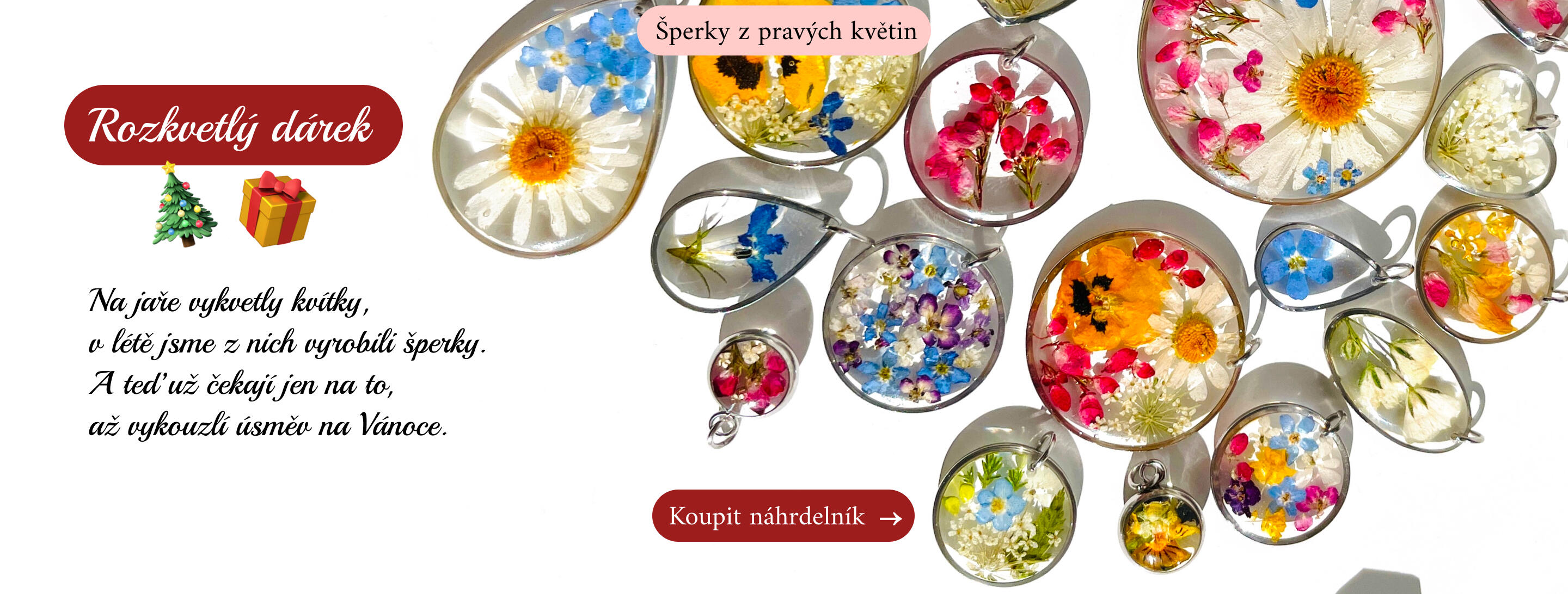 Šperky Victoria's fields z pravých květin