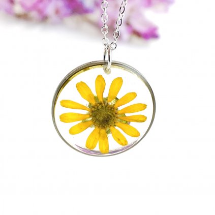 náhrdelník s květem žlutým