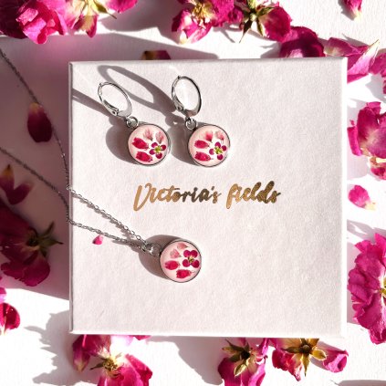 květinové ráno šperky z květin náhrdelník a náušnice