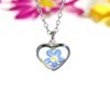 náhrdelník srdíčko s pomněnkou