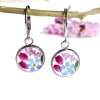 náušnice barevné s květinami