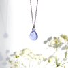 světle fialové sklo náhrdelník šperk 2