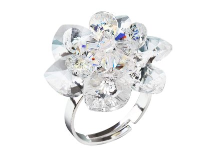 16481 stribrny prsten s krystaly swarovski bila kyticka 35012 1
