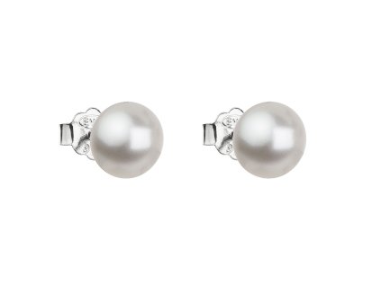 16556 stribrne nausnice pecka s perlou swarovski bile kulate 31142 1