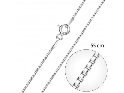 Stříbrný řetízek kulatý délka 55 cm 30014