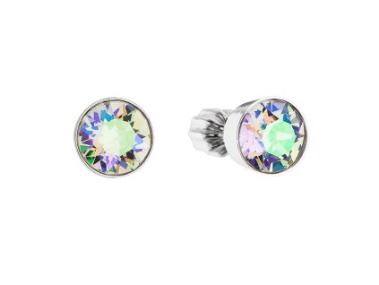 17252 stribrne nausnice pecka s krystaly swarovski zelene kulate 31113 5