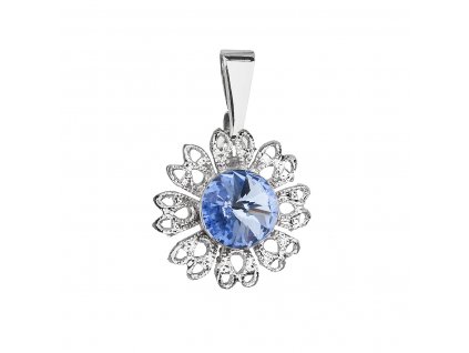 Přívěsek bižuterie se Swarovski krystaly modrá kytička 54032.3 light sapphire
