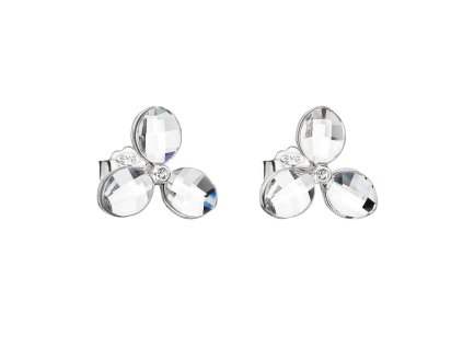 20510 stribrne nausnice pecka s krystaly swarovski bila kyticka 31249 1