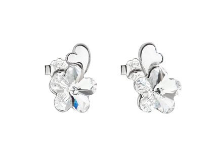 20549 stribrne nausnice pecka s krystaly swarovski bila kyticka 31263 1