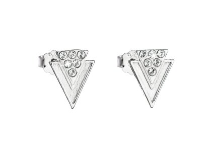 21491 stribrne nausnice pecka s krystaly swarovski bile 31226 1