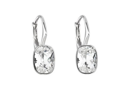 23750 stribrne nausnice visaci s krystaly swarovski bily obdelnik 31278 1