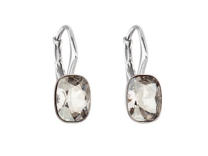 23756 stribrne nausnice visaci s krystaly swarovski sedy obdelnik 31278 5