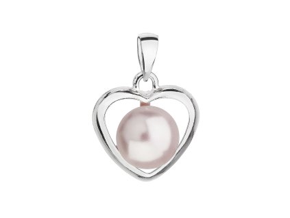 23801 stribrny privesek s ruzovou swarovski perlou srdce 34246 3