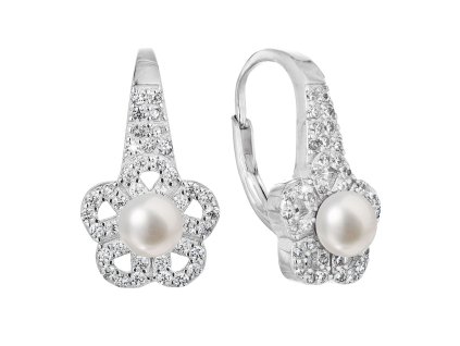 24239 stribrne nausnice visaci s bilou ricni perlou 21050 1