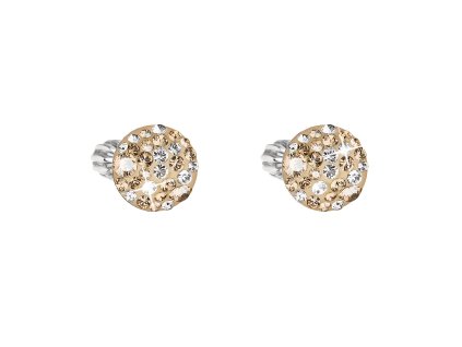 25895 stribrne nausnice pecka s krystaly swarovski zlate kulate 31336 5 gold