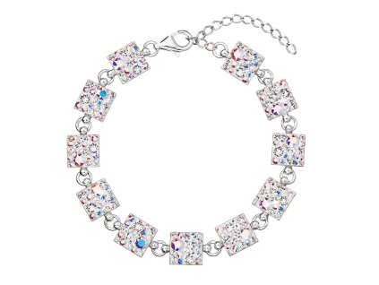 25901 stribrny naramek se swarovski krystaly ab efekt 33047 2