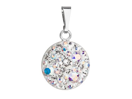 25940 stribrny privesek s krystaly swarovski ab efekt kulaty 34225 2