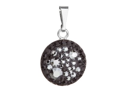 25970 stribrny privesek s krystaly swarovski cerny kulaty 34225 5 hematite