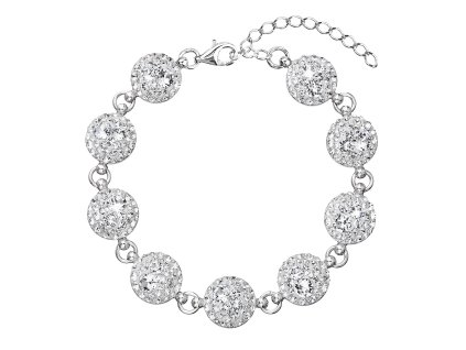 17597 stribrny naramek se swarovski krystaly bily 33048 1
