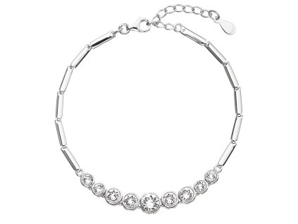 20618 stribrny naramek se swarovski krystaly bily 33111 1