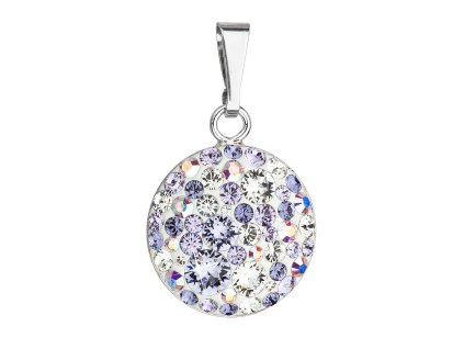 21455 stribrny privesek s krystaly swarovski fialovy kulaty 34225 3 violet