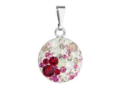 21464 stribrny privesek s krystaly swarovski mix barev 34225 3 sweet love