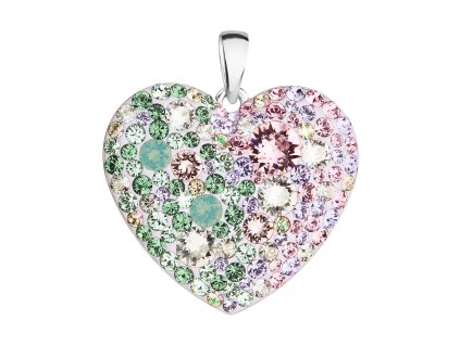 23603 stribrny privesek s krystaly swarovski mix barev srdce 34243 3 sakura