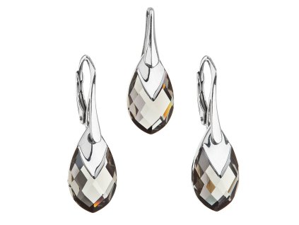 23774 sada sperku s krystaly swarovski nausnice a privesek seda slza 39169 4
