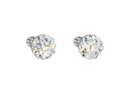 24545 stribrne nausnice pecka s krystaly swarovski modre kulate 31336 3 light sapphire