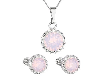 24761 sada sperku s krystaly swarovski nausnice retizek a privesek ruzove opalove kulate 39352 7
