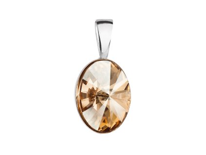 24788 stribrny privesek s krystalem swarovski zlaty oval 34245 5