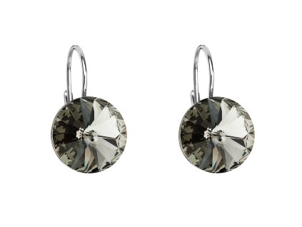 25700 stribrne nausnice visaci s krystaly swarovski sede kulate 31106 3