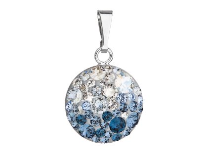 25949 stribrny privesek s krystaly swarovski modry kulaty 34225 3 ice blue