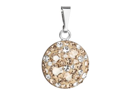 25967 stribrny privesek s krystaly swarovski zlaty kulaty 34225 5 gold