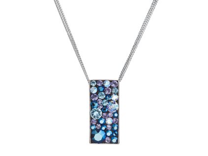 26531 stribrny nahrdelnik se swarovski krystaly modry obdelnik 32074 3 blue style